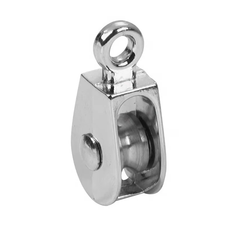Pulley Rigid Eye Single Sheave Nickel Plated 1-1/4" | 110 lb WLL