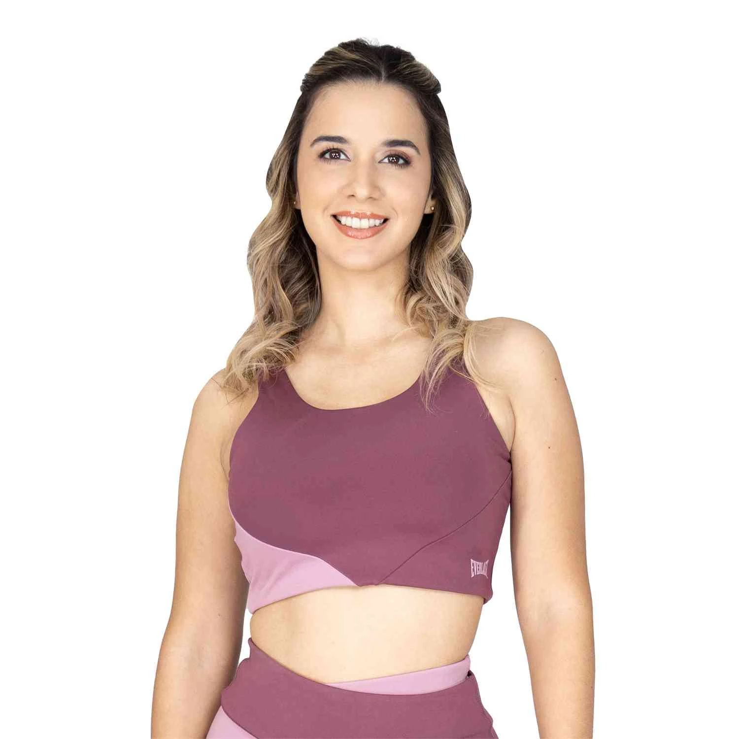 Everlast Women Polyester Elastane Sports Bra SA - Wine