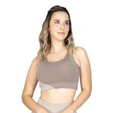 Everlast Women Polyester Elastane Sports Bra - Brown