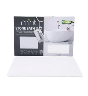 Off White Wave Stone Bath Mat