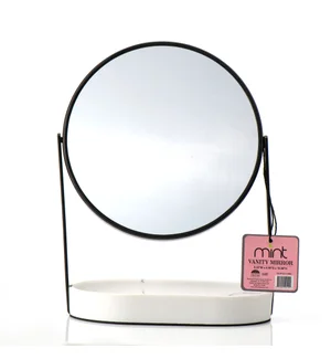 Tabletop Vanity Mirror Matte Black