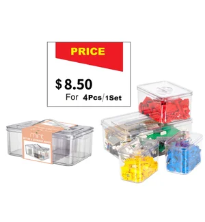 Storage Bin Set of 4 with Lid