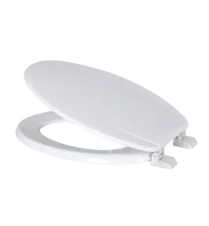 White Elongated MDF Toilet Seat - 19 Inch