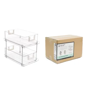 KD Chrome Clear 2 Tier Shelf Rack