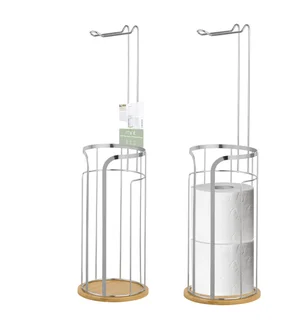 Chrome Toilet Paper Holder with Cover