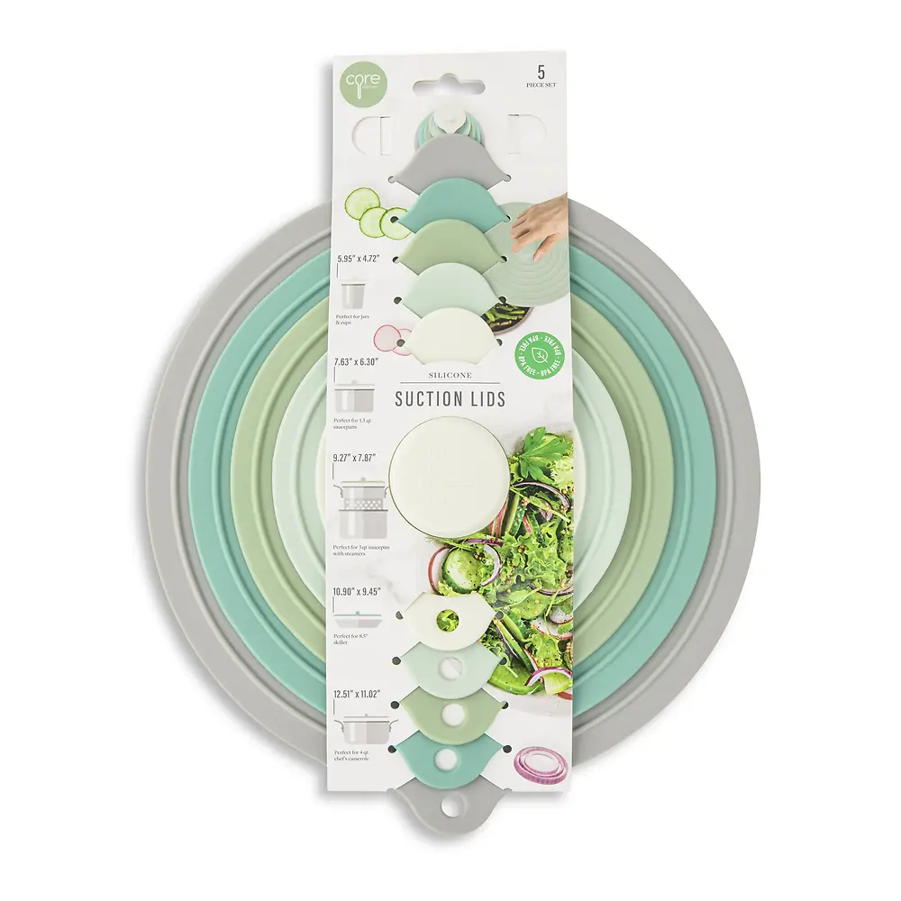 Silicone Suction Lid - 5 Piece Set