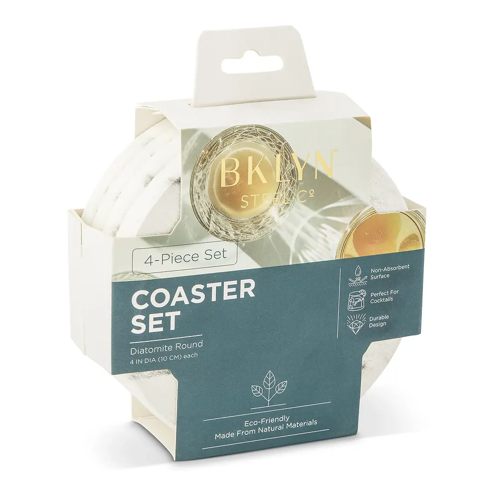 Diatomite Round Coaster Marble - 4 Pack