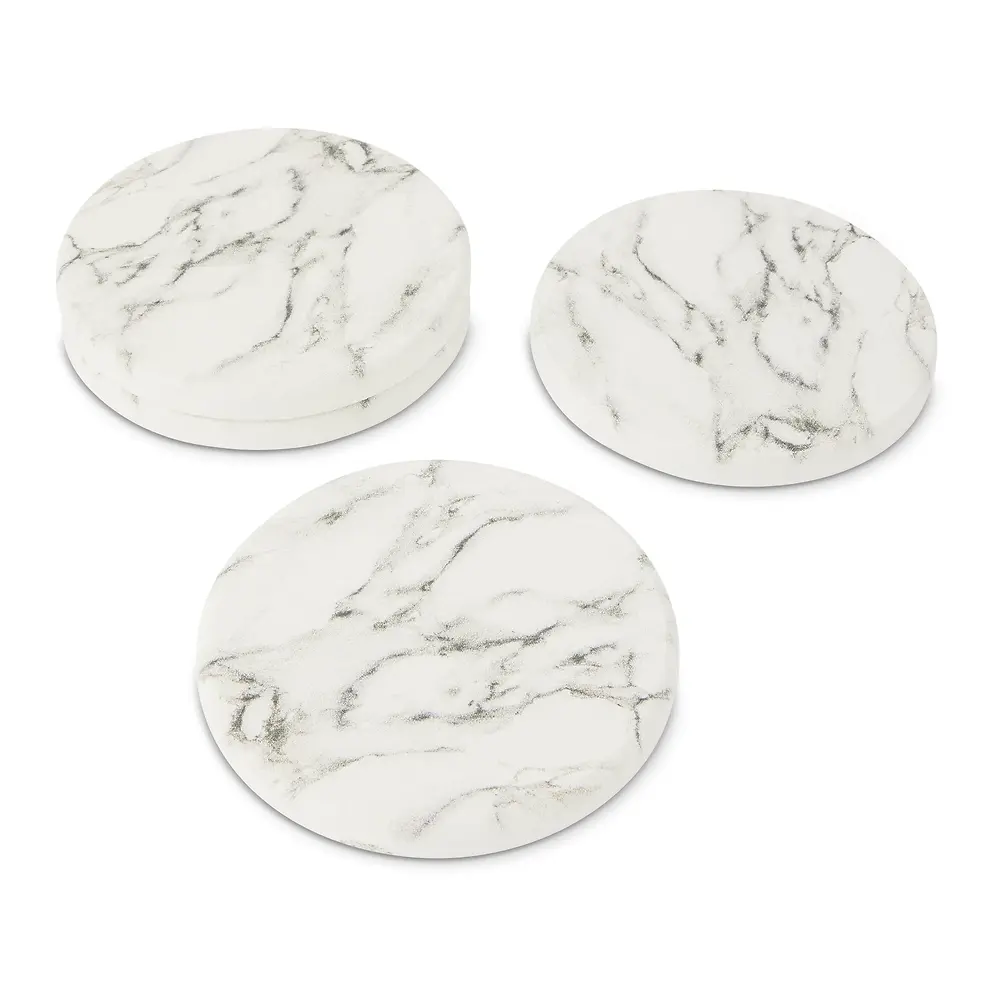 Diatomite Round Coaster Marble - 4 Pack