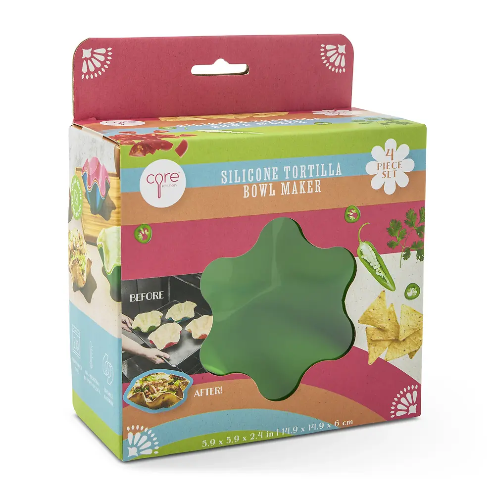 Silicone Tortilla Bowl Maker - 4 Pack