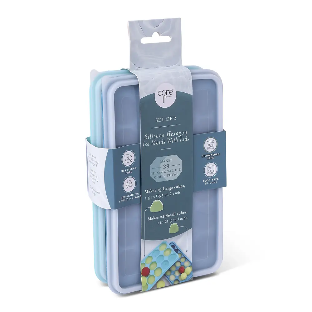 Set of 2 Multi Hex Ice Trays