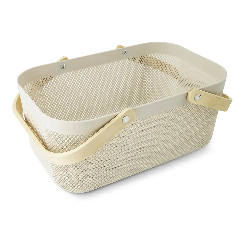 Mesh Basket with Wooden Handle