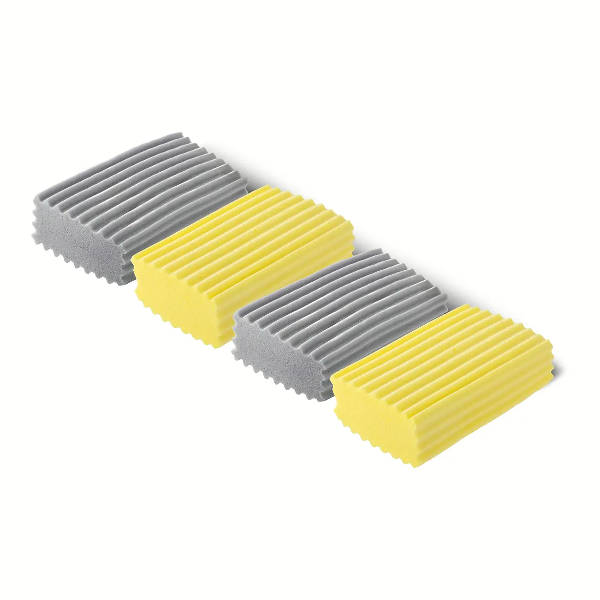 Dirt and Dust Ribbed Sponge Yellow - 4 Pack 