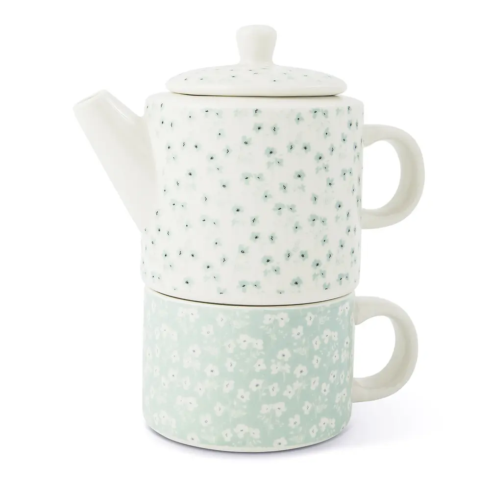 Tea for One – Blue Floral – Cup Set