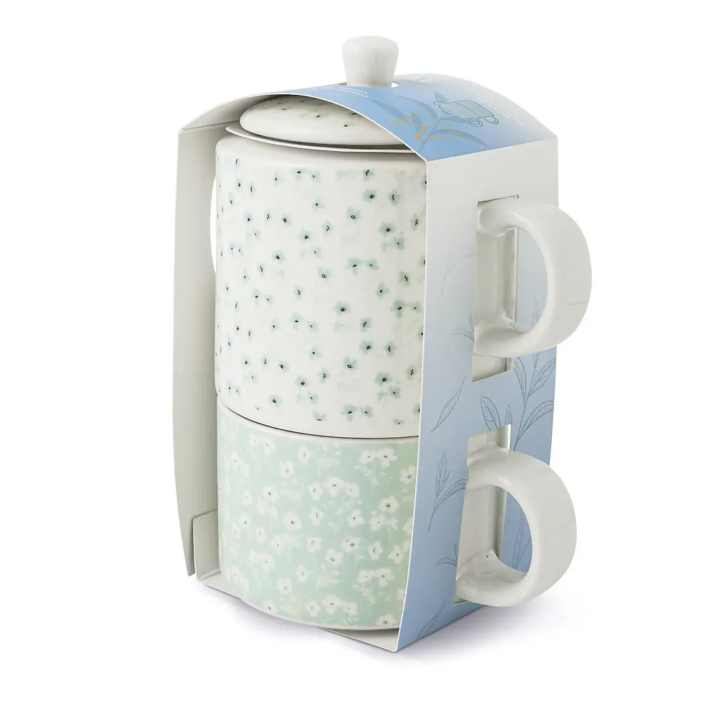 Tea for One – Blue Floral – Cup Set