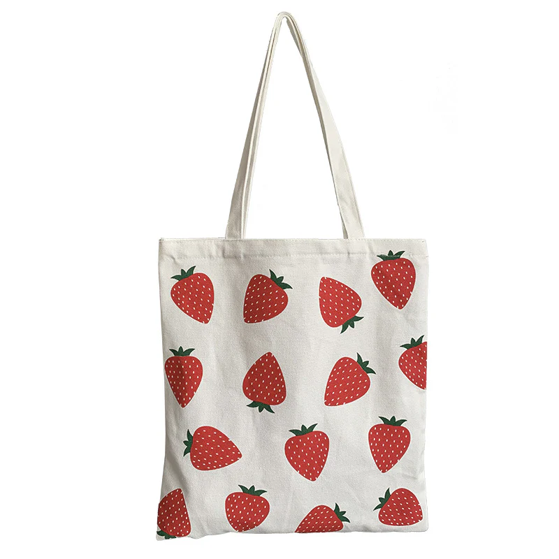 Canvas Tote Bag – Strawberries