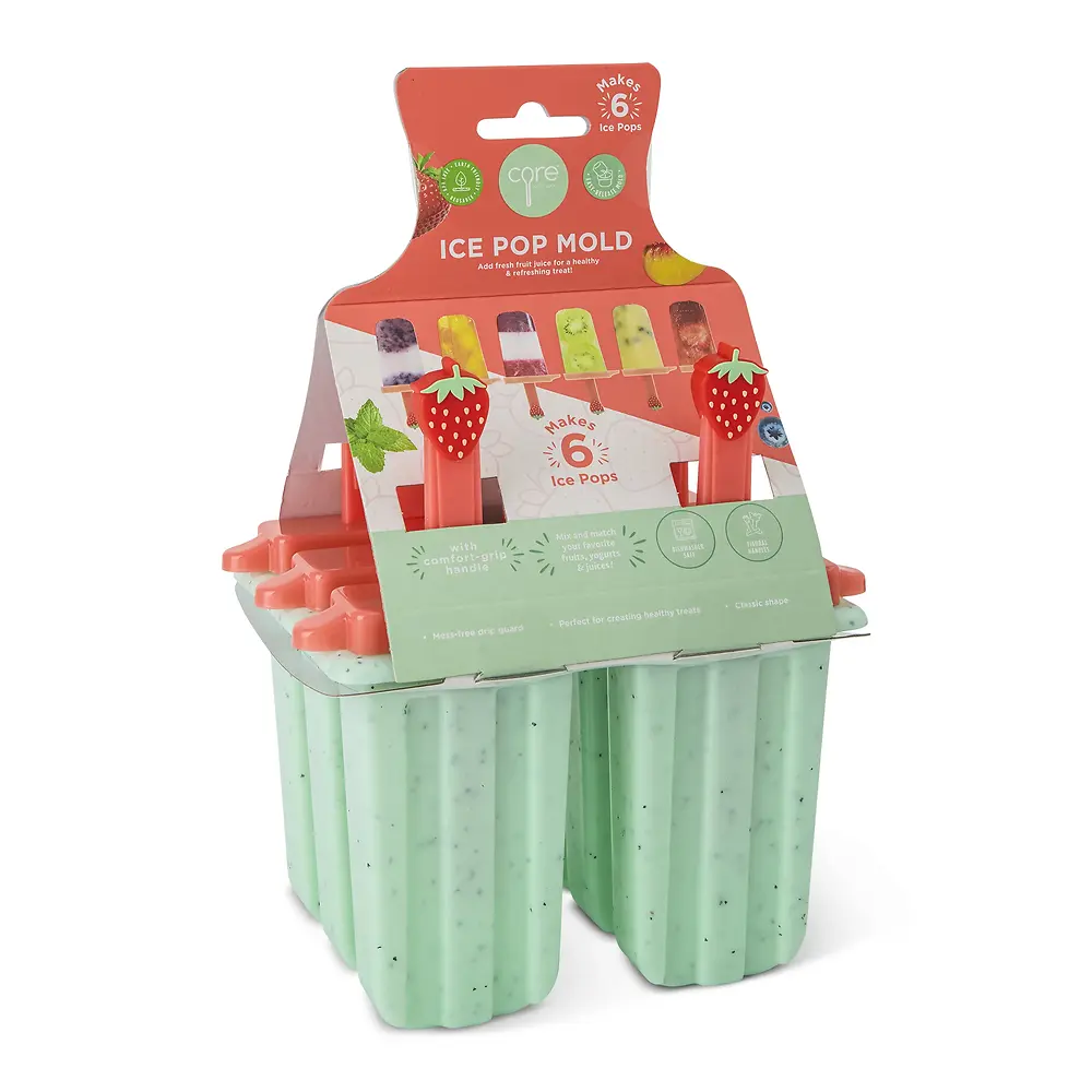 Premium Strawberry Ice Pop Molds - 6 Piece