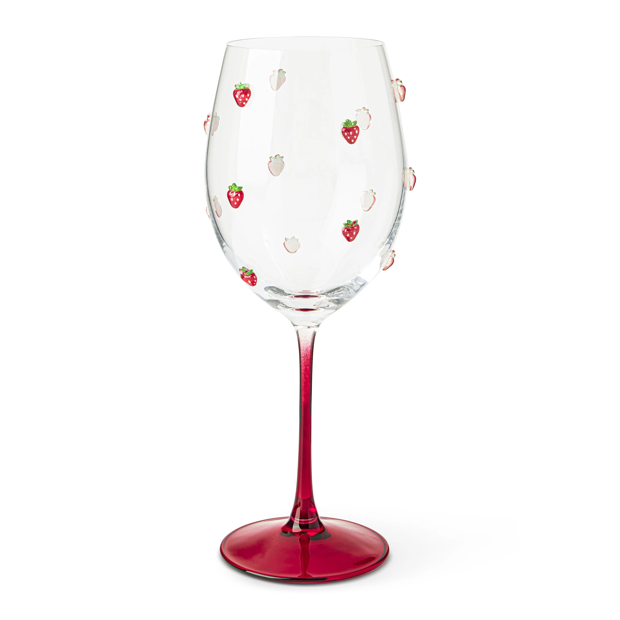 Icon Wine Glass Strawberry Design - 18.2 Ounce
