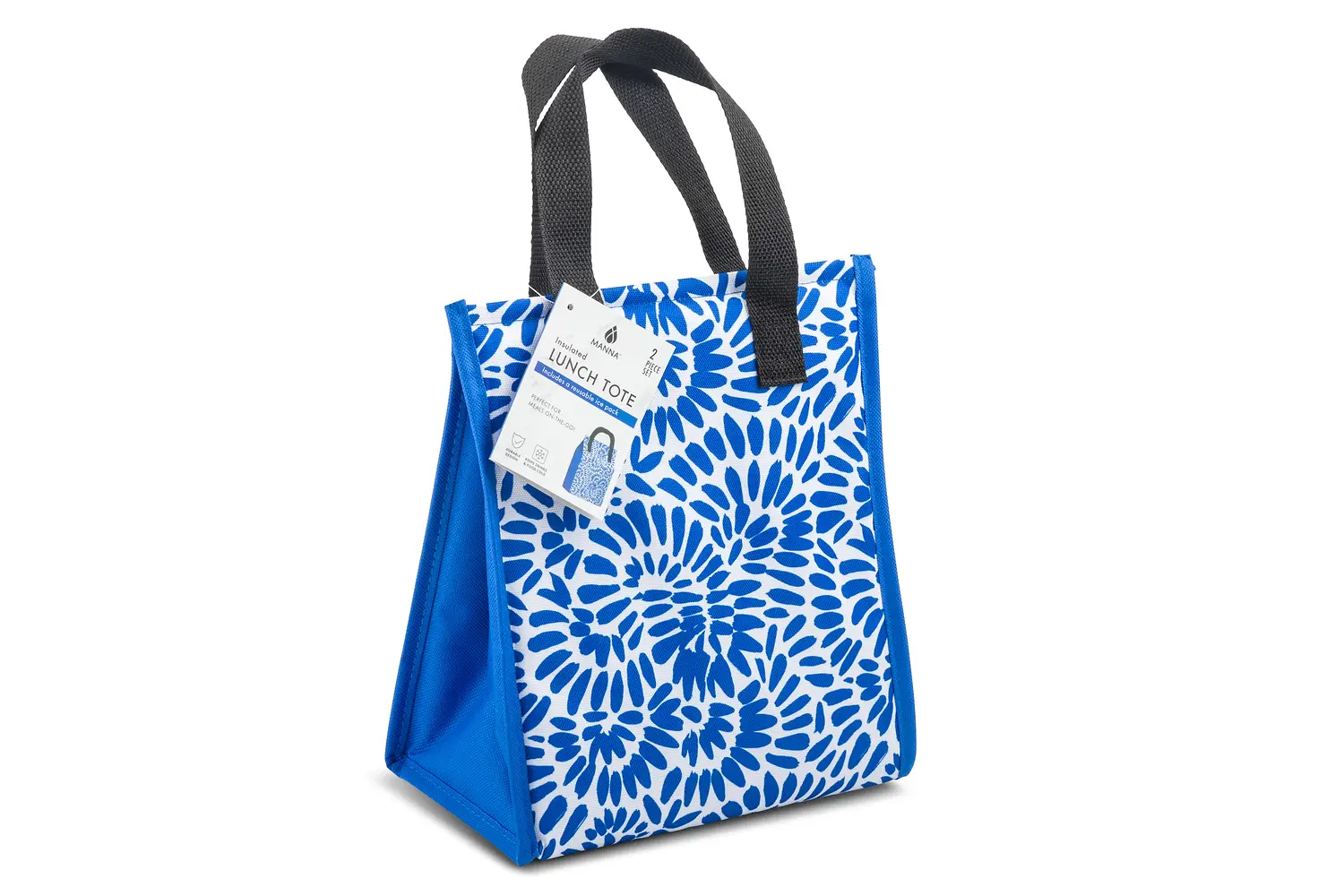 Handled Velcro Lunch Bag – Swirl Design