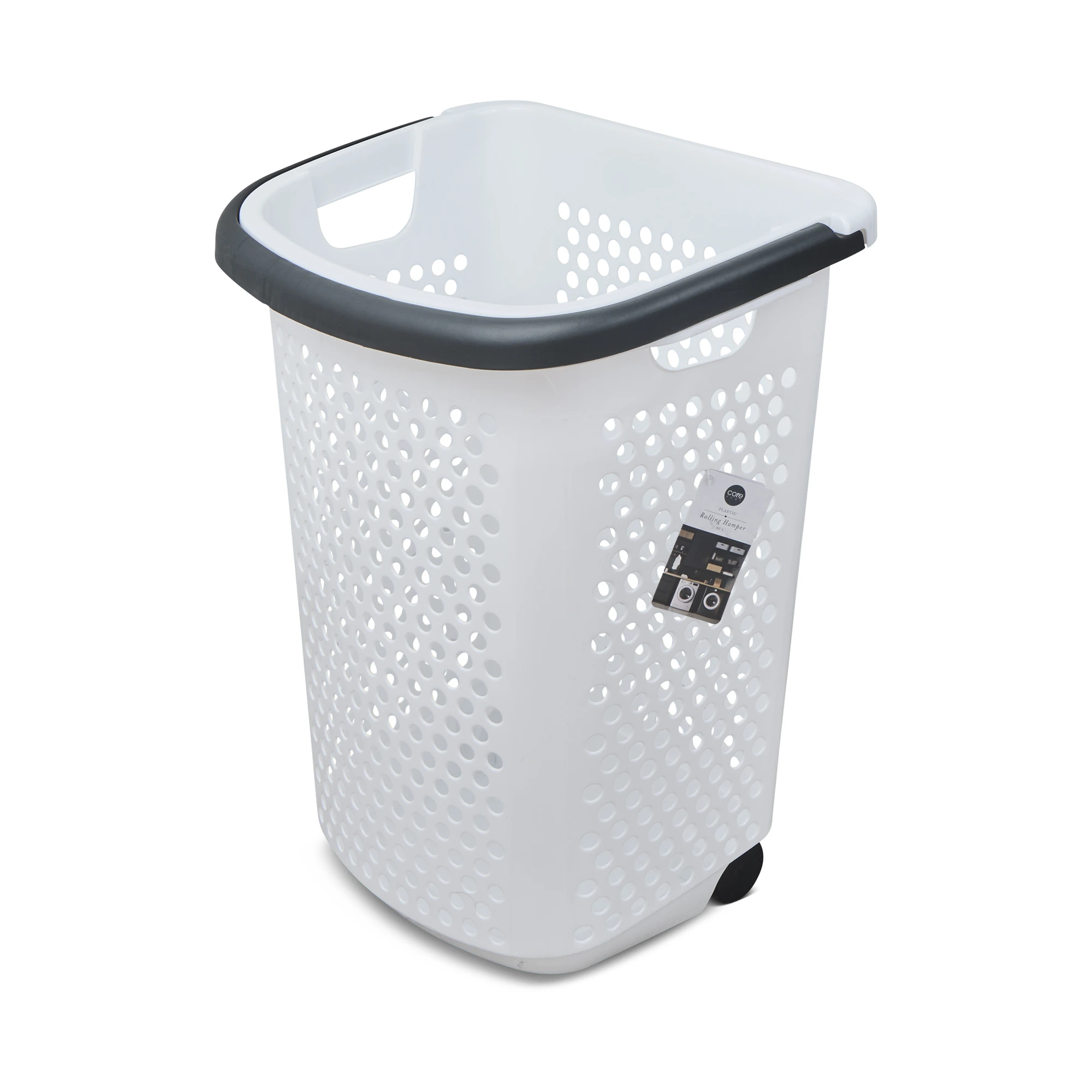 Rolling Hamper White - Onyx - 60 Liter