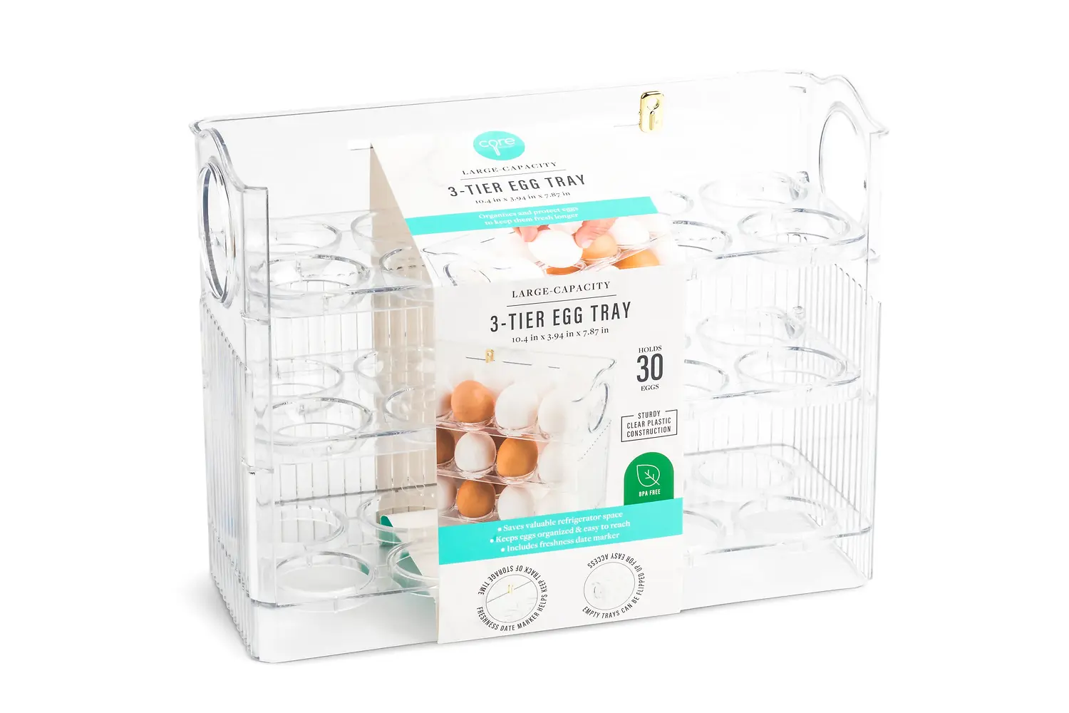 3 Tier 30 Egg Tray – Clear