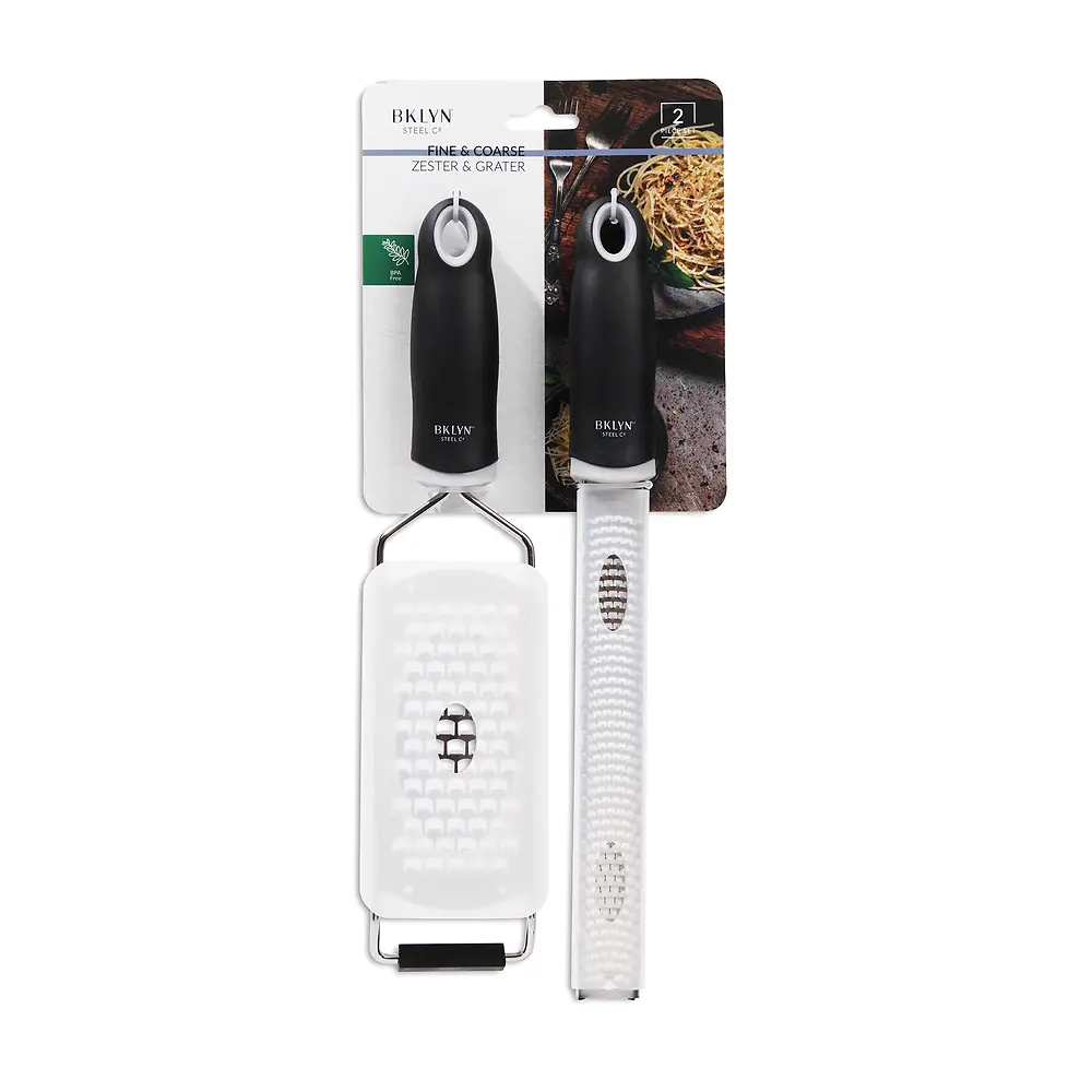 Fine Coarse Zester Grater - 2 Piece Set