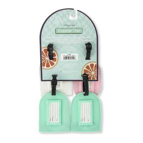 Luggage Tags Smart Design - 4 Pack 
