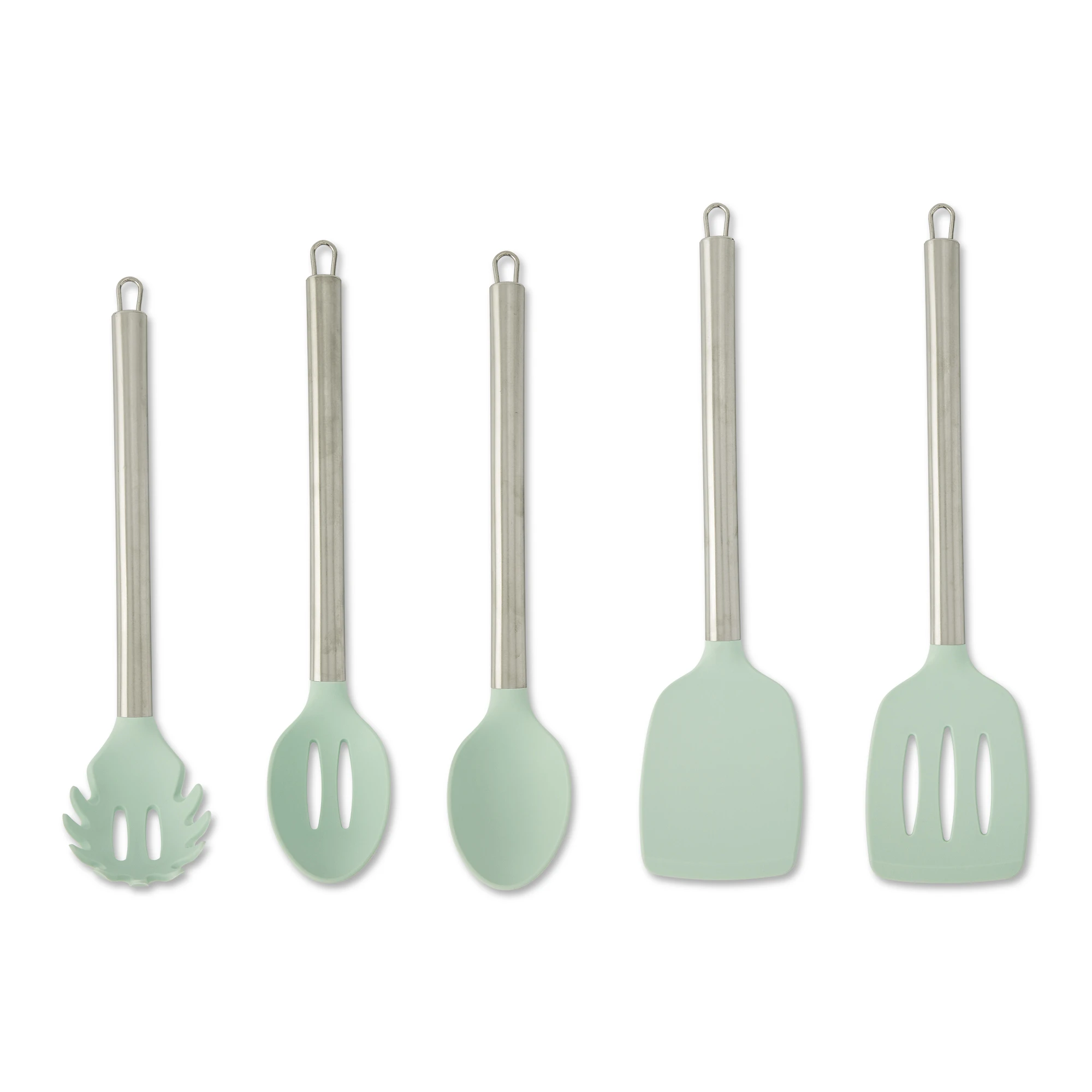 Silicone and Stainless Steel Kitchen Tool Set - 5 Piece