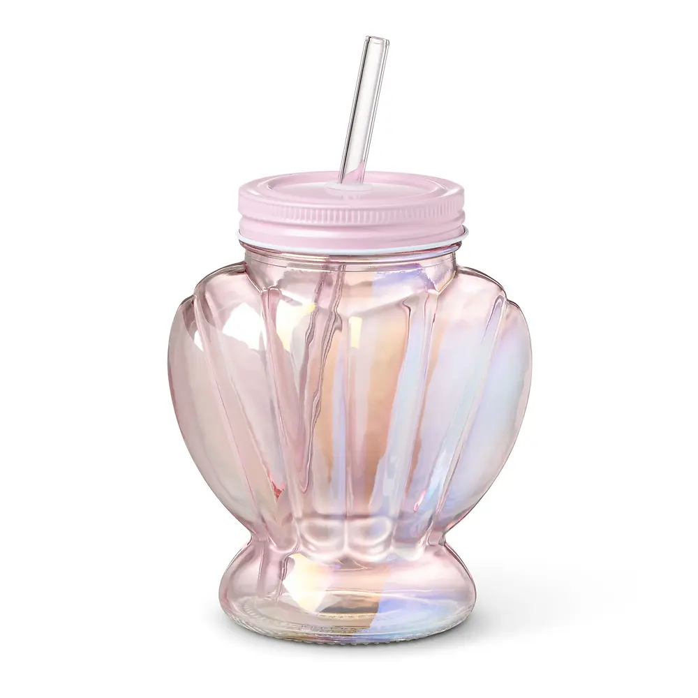 Shell Tumbler 2 Piece Set Pink and Purple – 18 Ounce