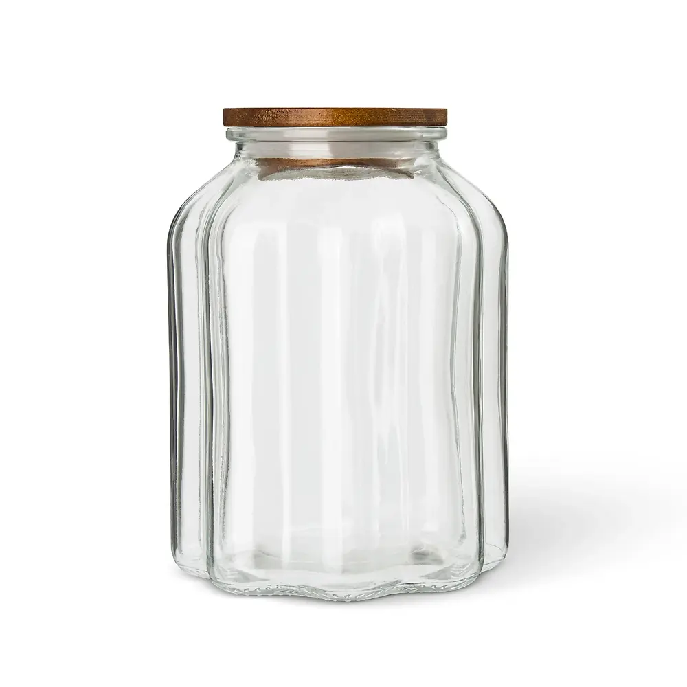Scallop 2 Pack Canisters With Wooden Lids - 4 Cups 