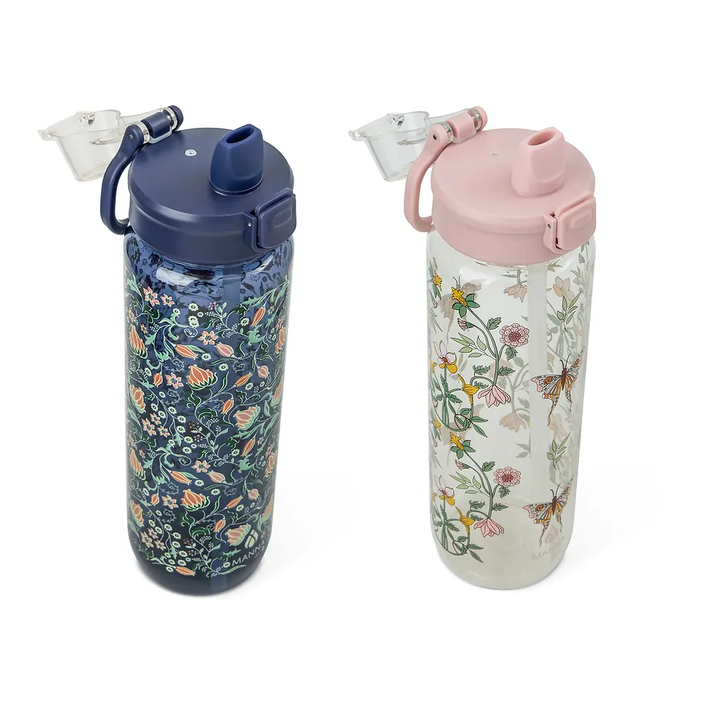 Push Bottle Botanical Design - 39 Ounce