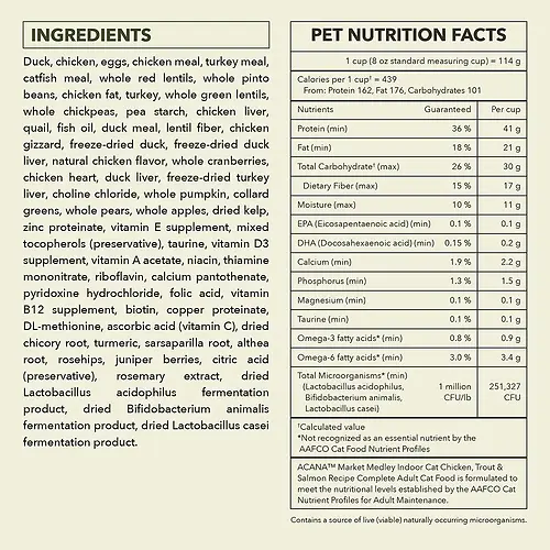 Market Medley Duck, Chicken & Turkey Recipe with Freeze-Dried Morsels Dry Cat Food 3.5 lb