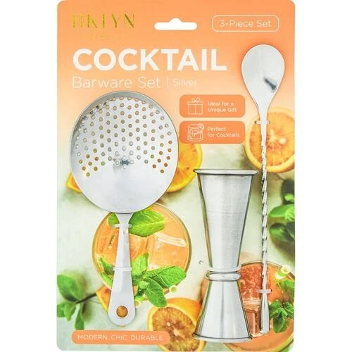 Cocktail  3 Piece Set – Silver