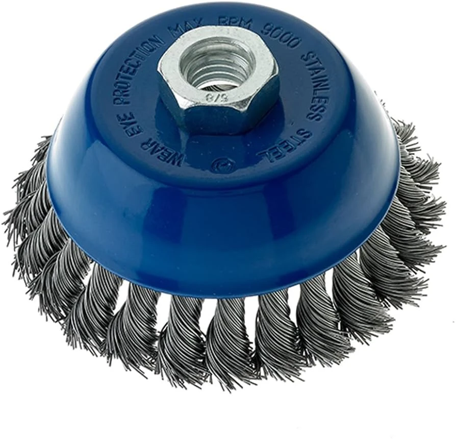 Arbor 4 Inch Knotted Cup Wheel with 5/8 Inch