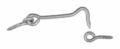 Hook and Eye Zinc Finish 2 Piece Set - 2 Inch 