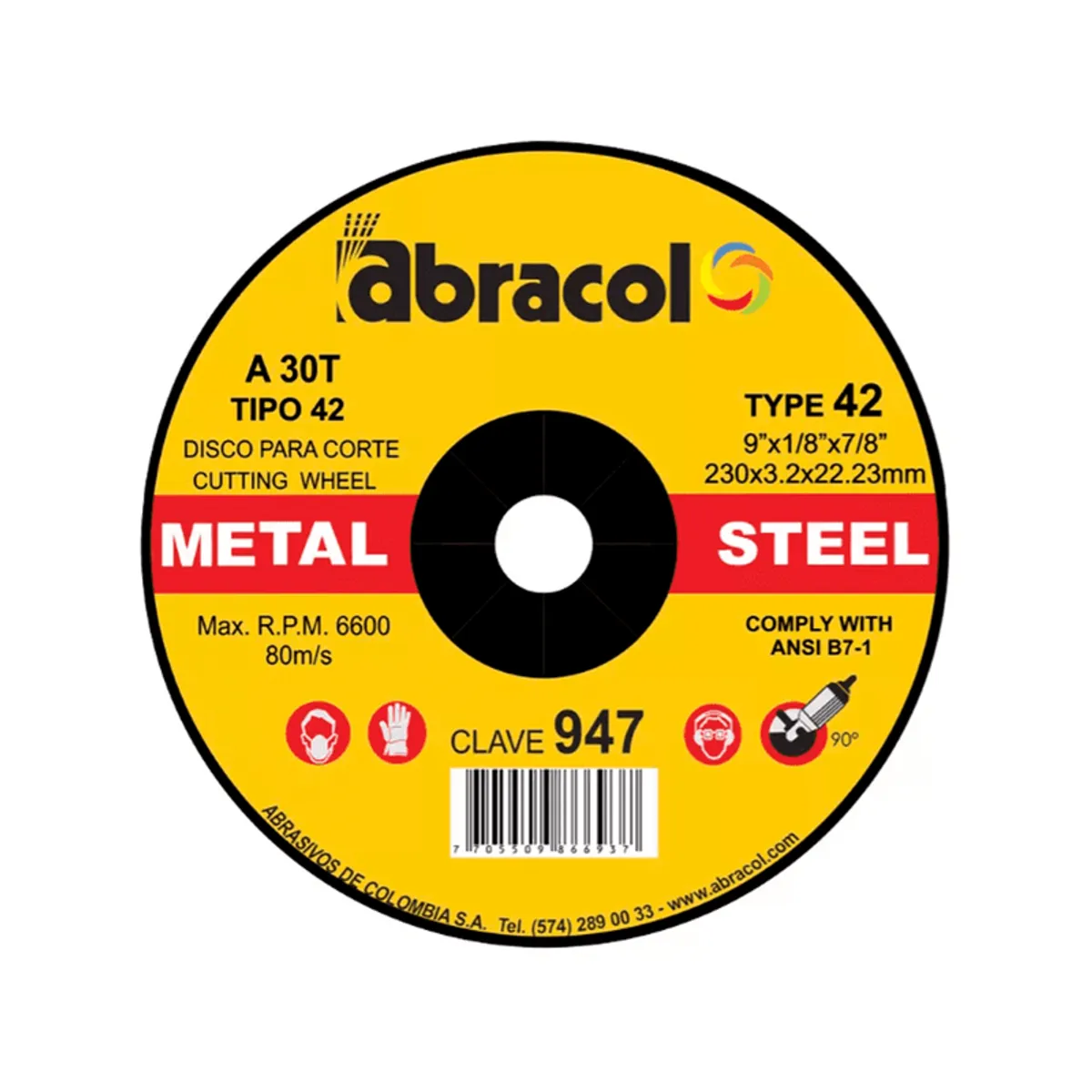 Cutting Disc A30T DT42 - 9 Inch