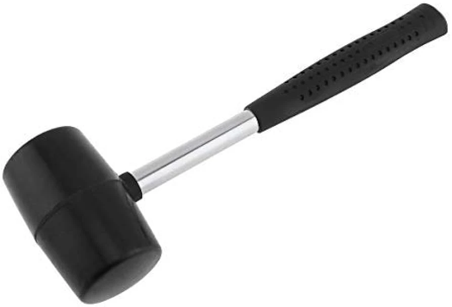 Rubber Hammer Black - Fiberglass Handle