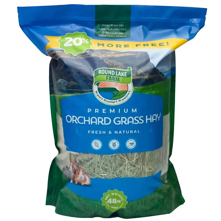 Orchard Grass Hay Premium Small Animal Food 48 oz