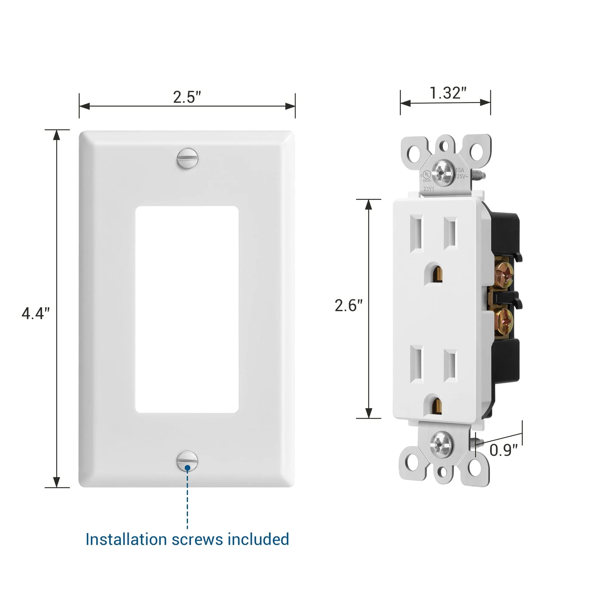 Wall Outlet with Wall Plate