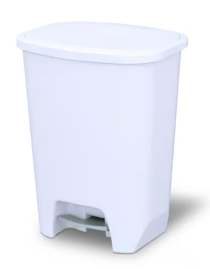 White Anti-Odor Trash Can