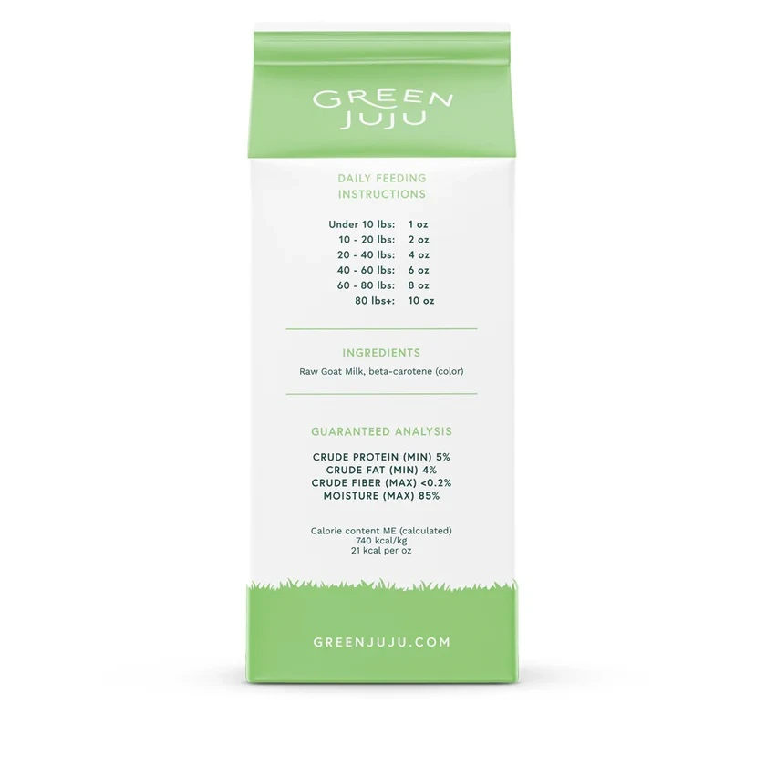 Raw Goat's Milk Frozen Nutrient-Dense Meal Topper for Dogs & Cats 16 oz