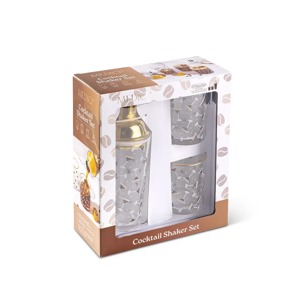 3 Piece Double Old Fashioned Shaker Set – ES