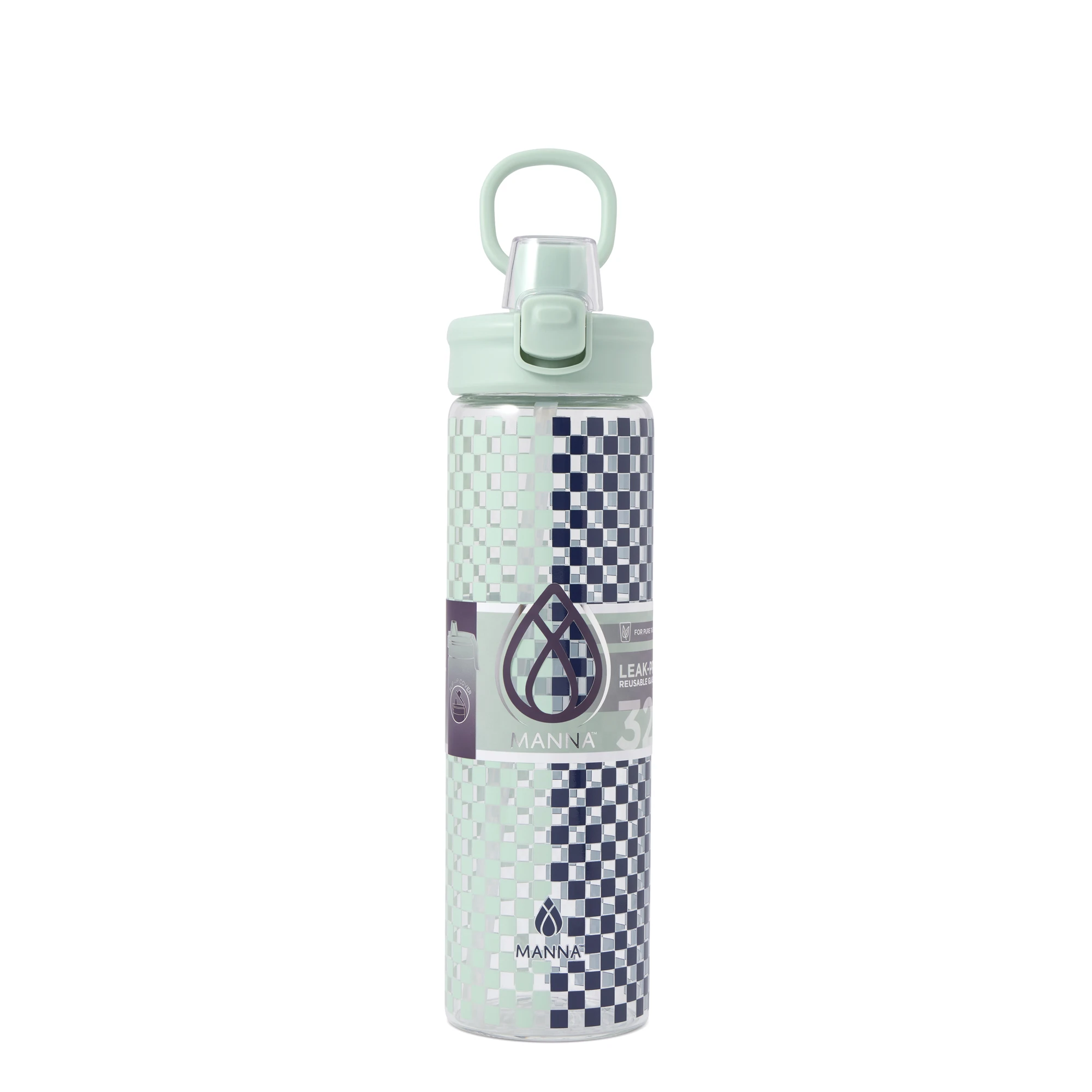 Glass Push Bottle Assorted Prints - 32 Ounce
