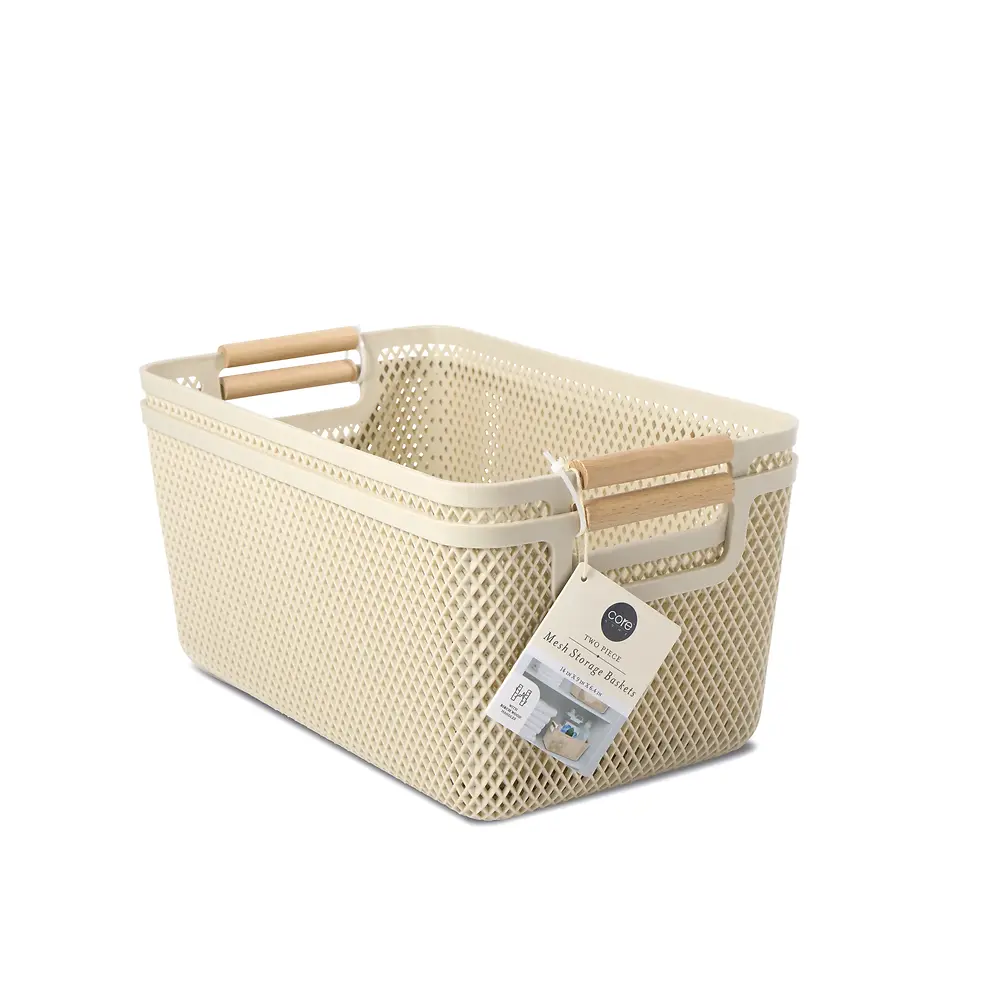 Large Polypropylene Mesh with Wooden Handle - 2 Pack 