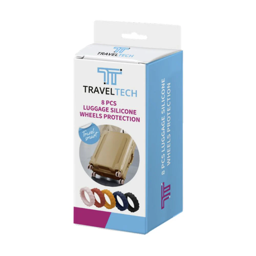 Travel Tech Silicone Luggage Wheel Protection – 8 Piece Set
