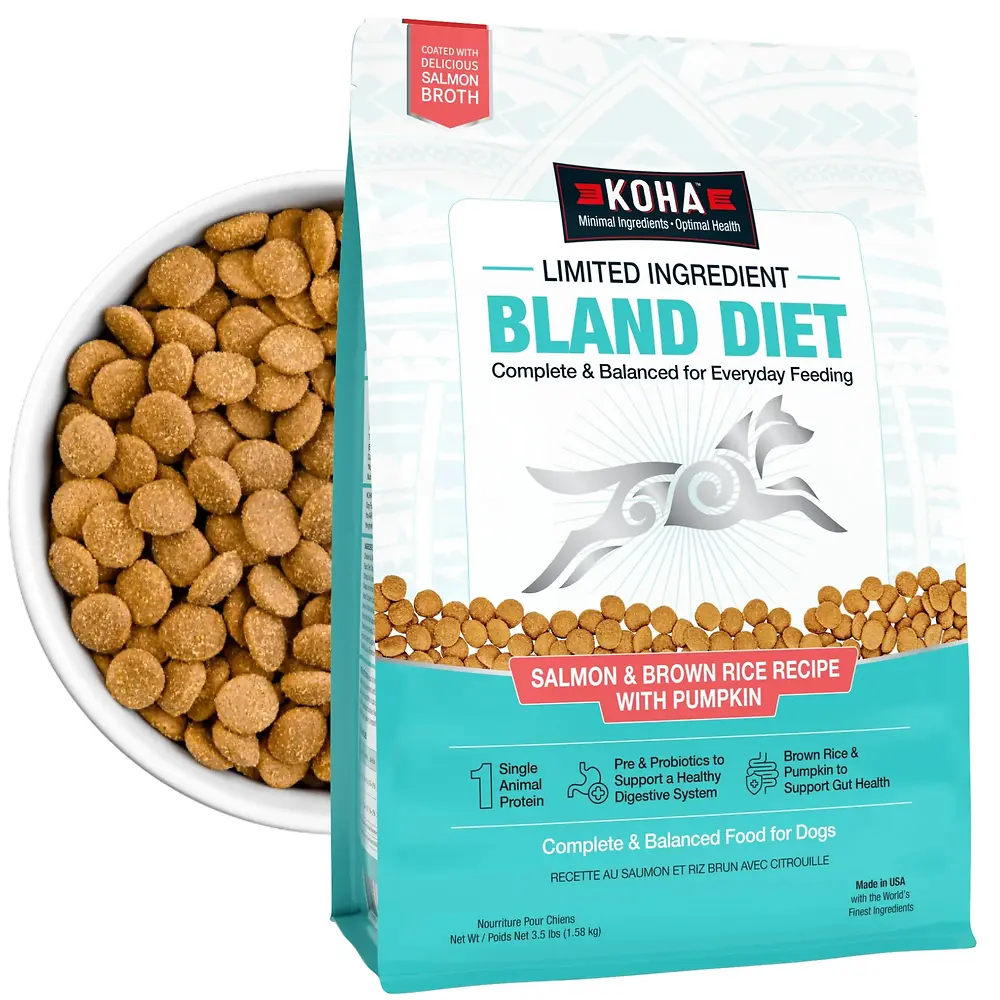 Limited Ingredient Bland Diet Salmon & Brown Rice Recipe with Pumpkin Dry Dog Food 3.5 lb