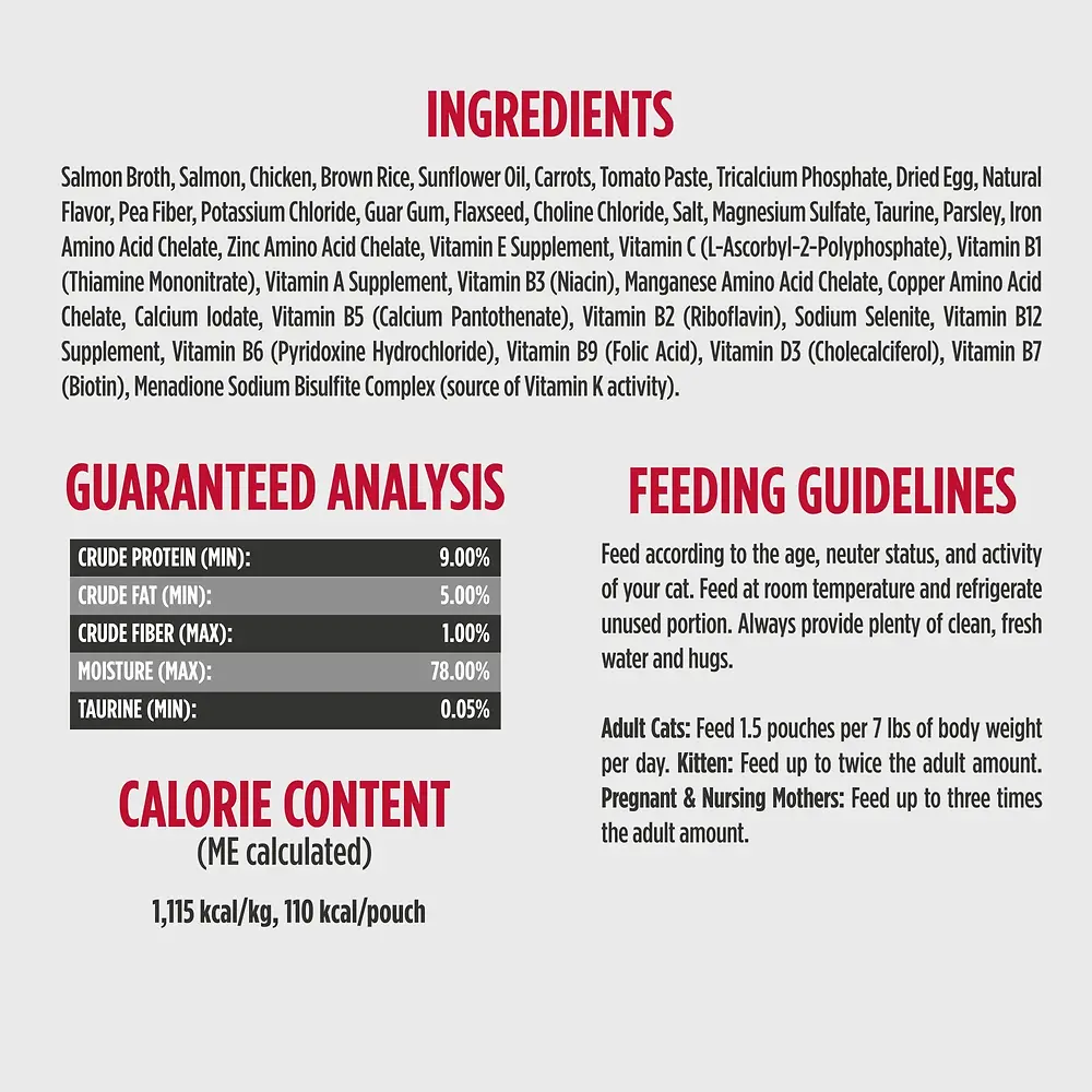 Gently-Cooked Meals Salmon & Chicken Recipe Wet Cat Food Pouch 3.5 oz