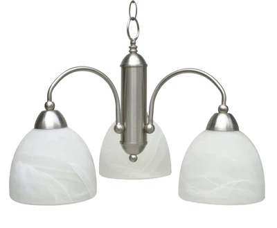 Pendant Decorative Lamp – 3 x E 27 Satin Nickel