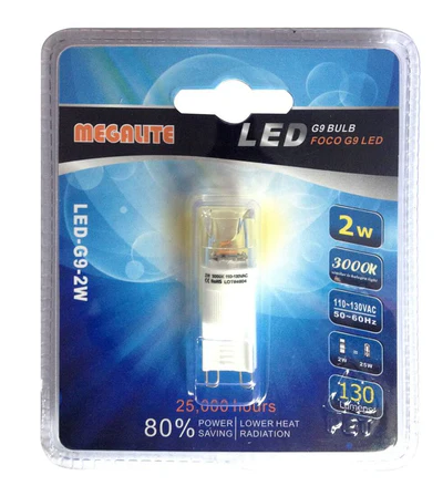 G9 LED Bulb 3000 Kelvin - 300 Lumens – 110–130 Volt