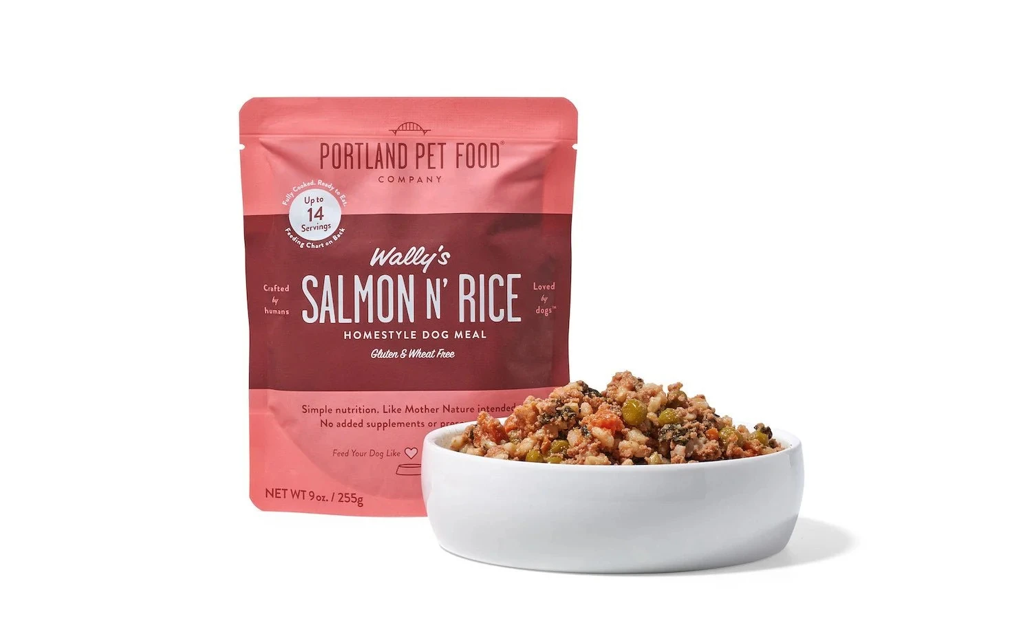 Wally’s Salmon N' Rice Human-Grade Dog Meal Pouch 9 oz