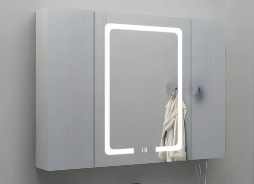 Mirror with Cabinet and Lighting Dimmable